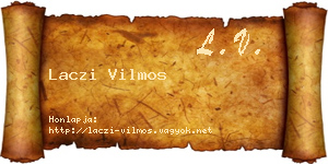 Laczi Vilmos névjegykártya
